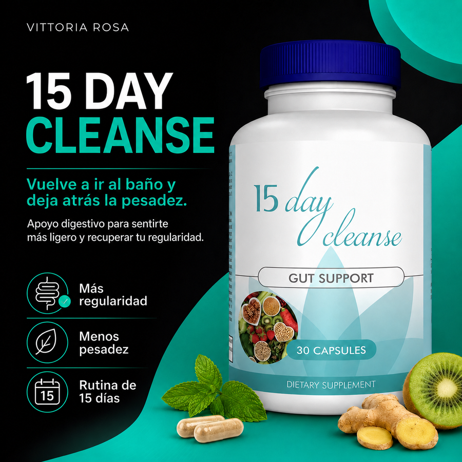 15 Day Cleanse | Vuelve a Ir al Baño y Deja Atrás la Pesadez en 15 Días