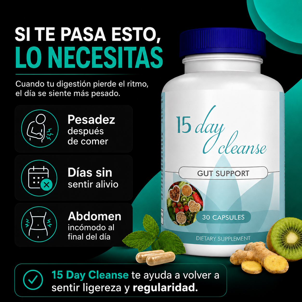 15 Day Cleanse | Vuelve a Ir al Baño y Deja Atrás la Pesadez en 15 Días