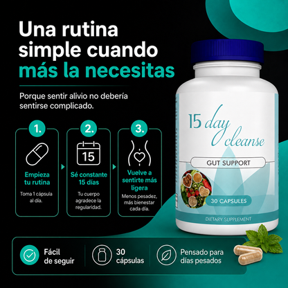 15 Day Cleanse | Vuelve a Ir al Baño y Deja Atrás la Pesadez en 15 Días