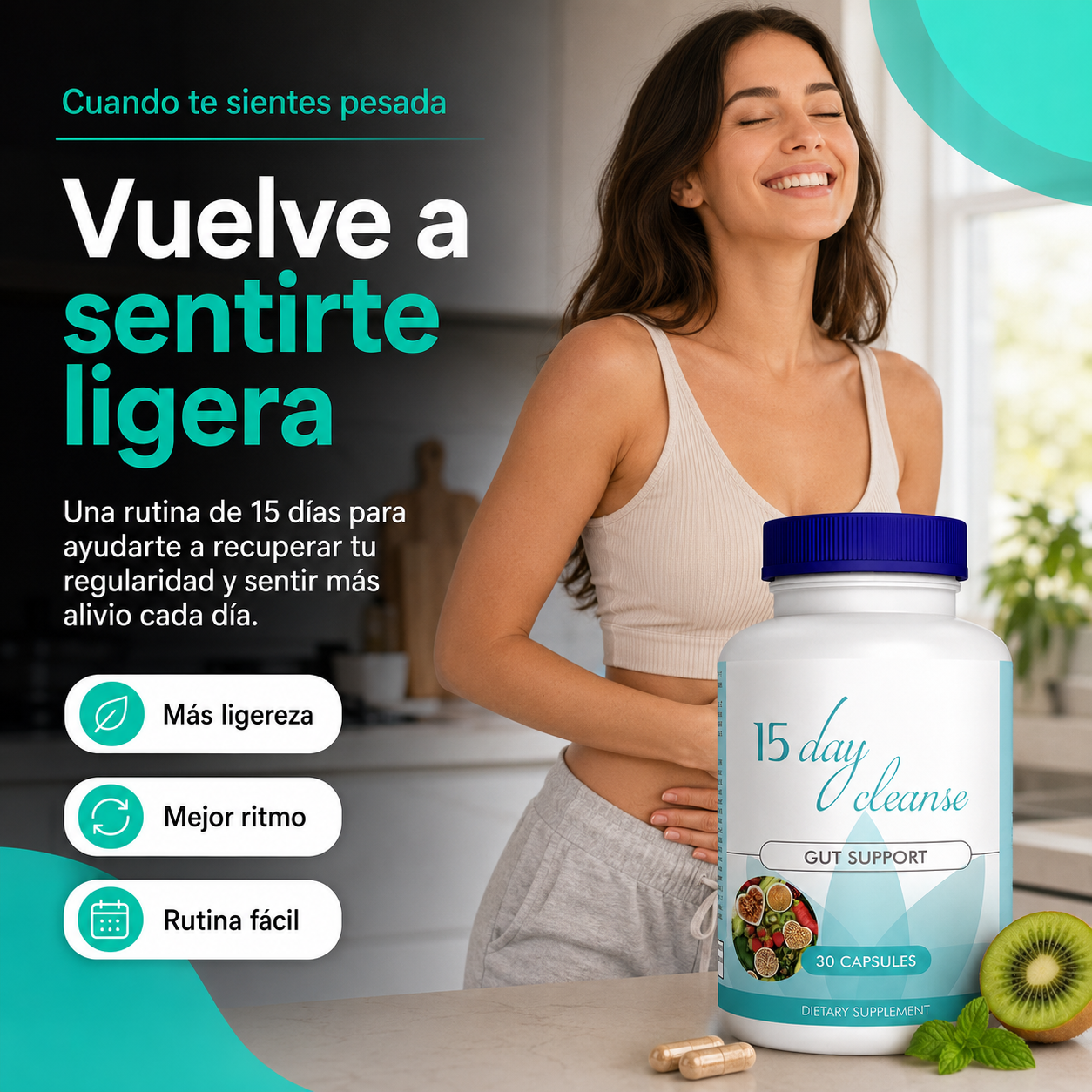 15 Day Cleanse | Vuelve a Ir al Baño y Deja Atrás la Pesadez en 15 Días