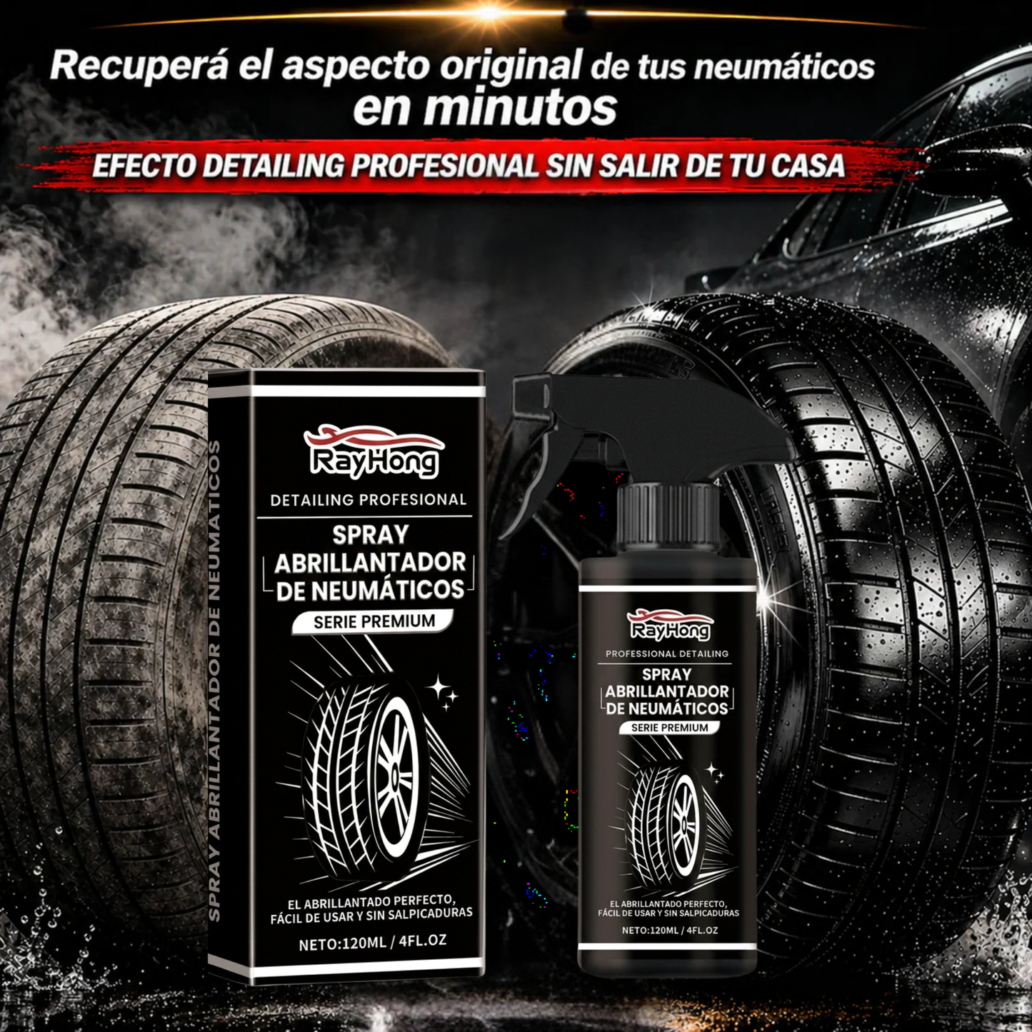 Abrillantador de Neumaticos 200ml | Phantom Car