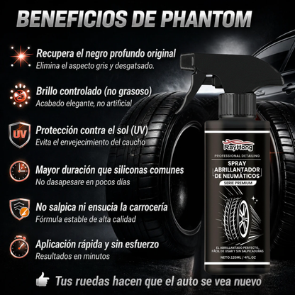 Abrillantador de Neumaticos 200ml | Phantom Car