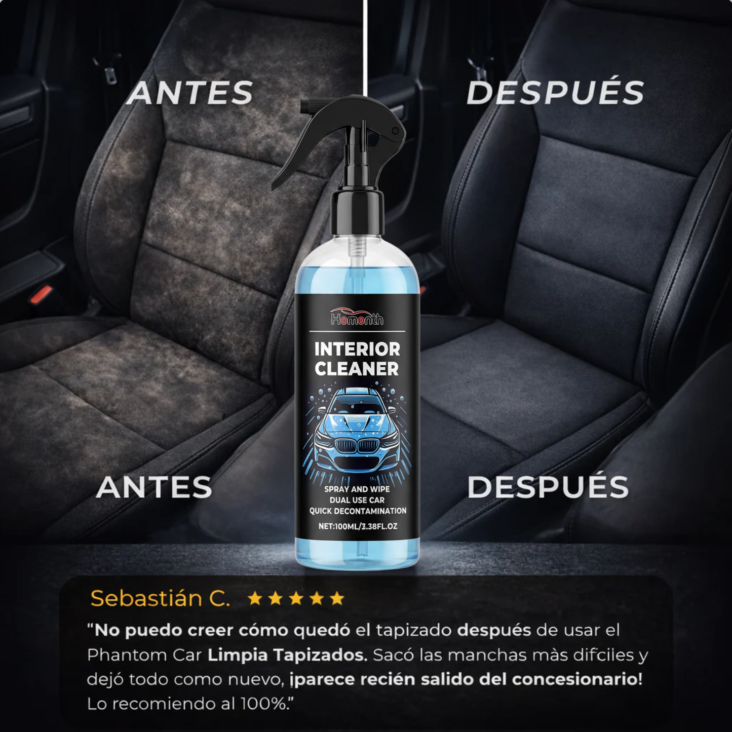 Limpia Tapizados Profesional 250ml | PHANTOM CAR