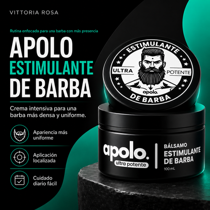 Apolo - Estimulante de Barba | Crema Intensiva para una Barba Más Densa y Uniforme