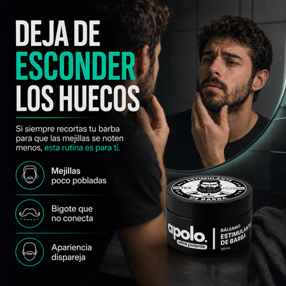 Apolo - Estimulante de Barba | Crema Intensiva para una Barba Más Densa y Uniforme