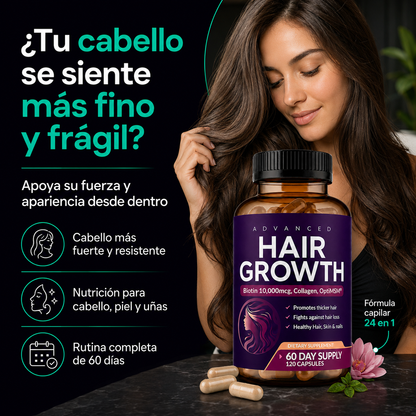 Advanced Hair Growth | Complejo Capilar Intensivo 24 en 1 para Mujeres
