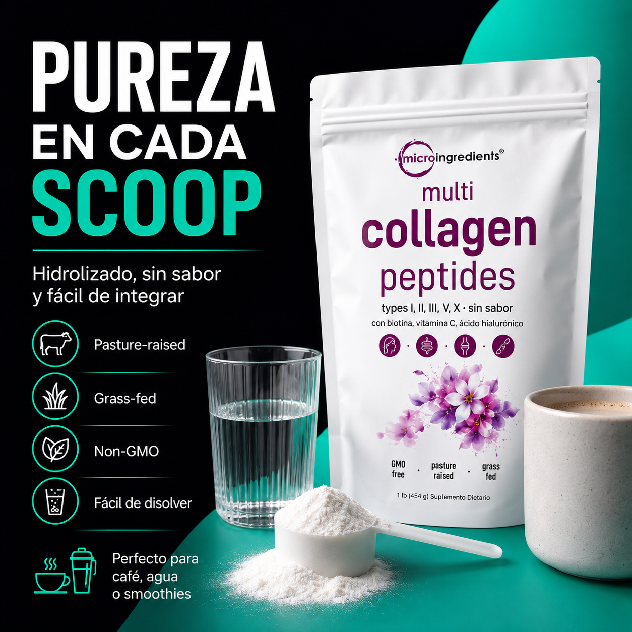 Multi Collagen Peptides | Multi Colágeno Hidrolizado 8 en 1