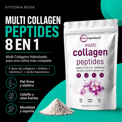 Multi Collagen Peptides | Multi Colágeno Hidrolizado 8 en 1