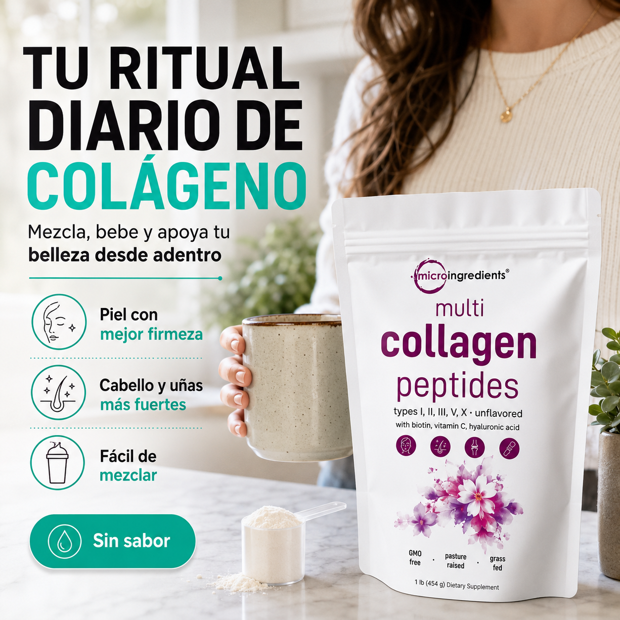 Multi Collagen Peptides | Multi Colágeno Hidrolizado 8 en 1