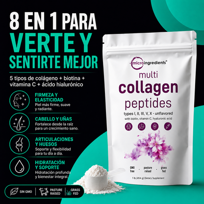 Multi Collagen Peptides | Multi Colágeno Hidrolizado 8 en 1
