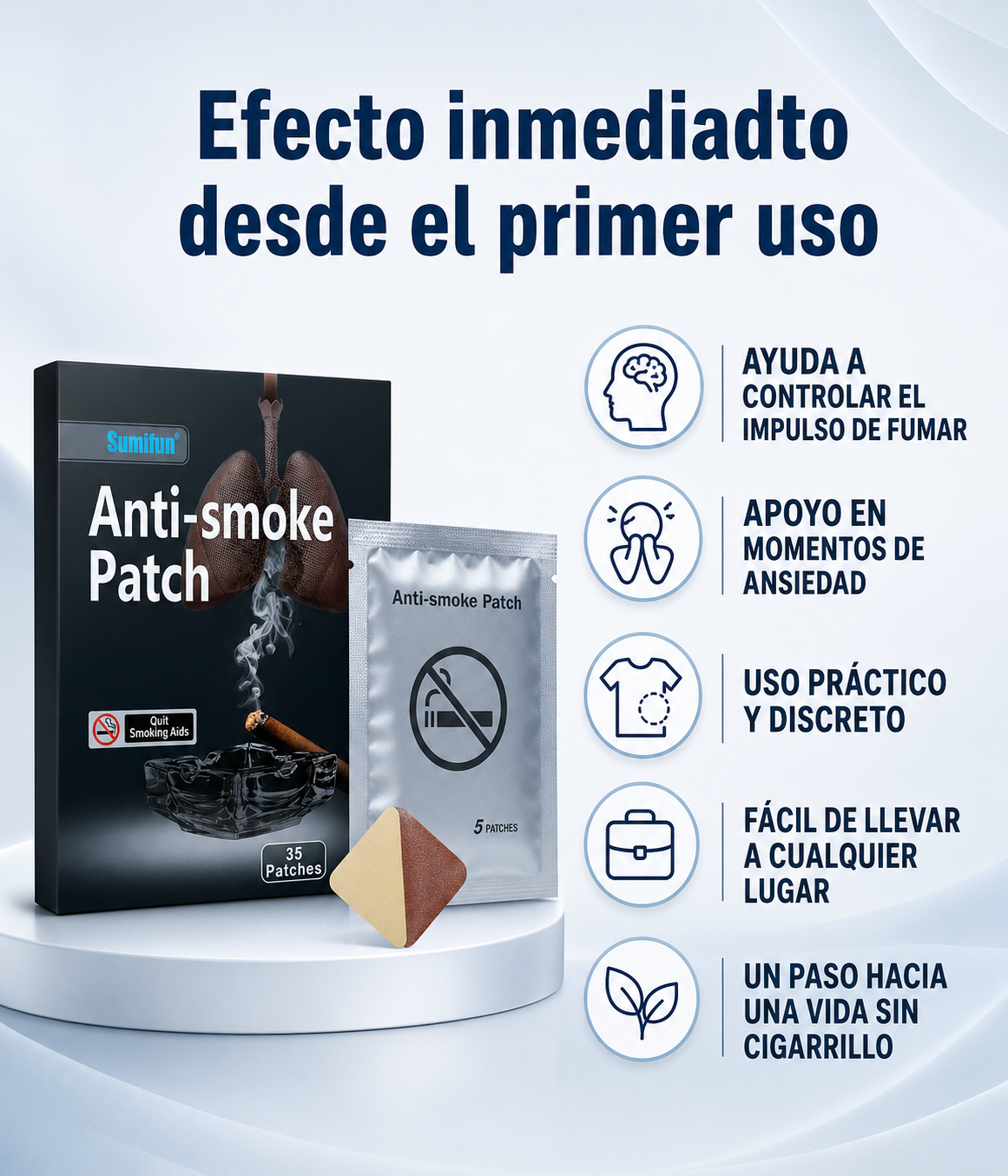 Pack 20 Parches Antitabaco | Reduce la Ansiedad y Recupera el Control