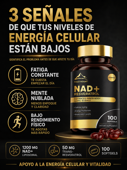 NAD+ Plus con Trans-Resveratrol | Vitalidad, Energía y Salud Celular