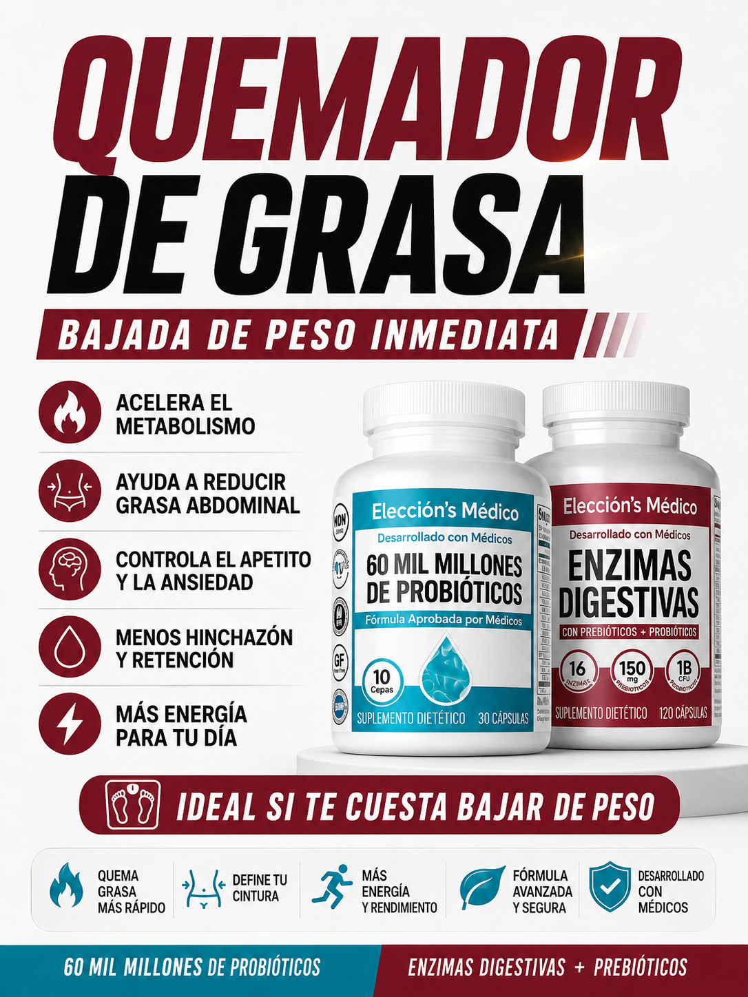 Paquete Hack Grasa | Apoyo para digestión y quemador de grasa