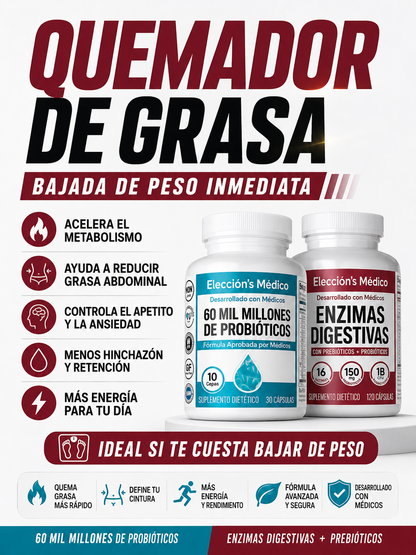 Paquete Hack Grasa | Apoyo para digestión y quemador de grasa