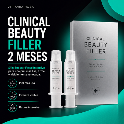 Clinical Beauty Filler | Skin Booster Facial Intensivo de 2 Meses para una Piel Más Lisa, Firme y Visiblemente Renovada