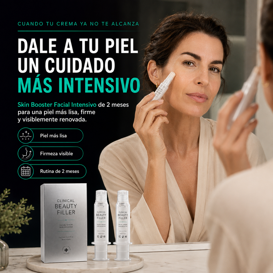 Clinical Beauty Filler | Skin Booster Facial Intensivo de 2 Meses para una Piel Más Lisa, Firme y Visiblemente Renovada