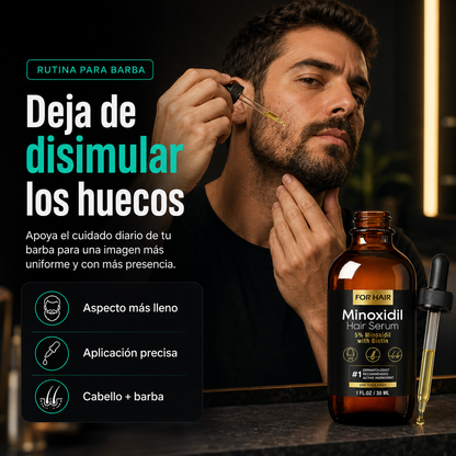 Hair & Beard Growth Serum | 5% Minoxidil + Biotin