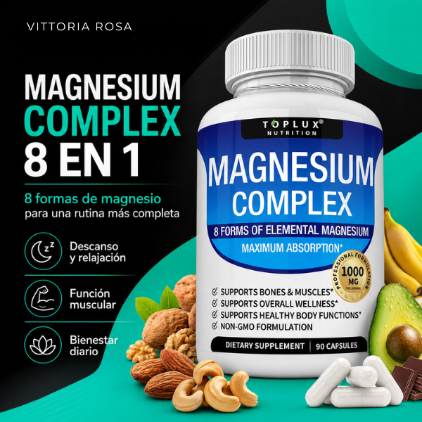 Magnesium Complex 8 en 1 | Apoya el Descanso, la Relajación y la Función Muscular