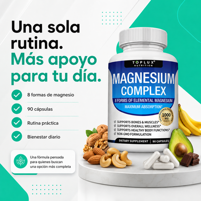 Magnesium Complex 8 en 1 | Apoya el Descanso, la Relajación y la Función Muscular