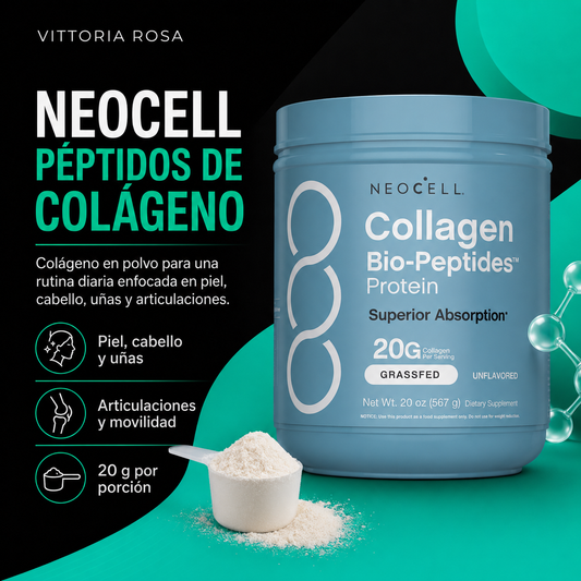 NeoCell Péptidos de Colágeno en Polvo | 20 g para Piel, Cabello, Uñas y Movilidad
