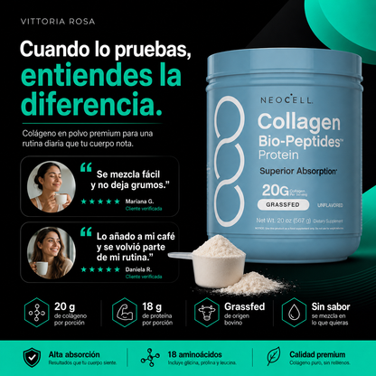 NeoCell Péptidos de Colágeno en Polvo | 20 g para Piel, Cabello, Uñas y Movilidad