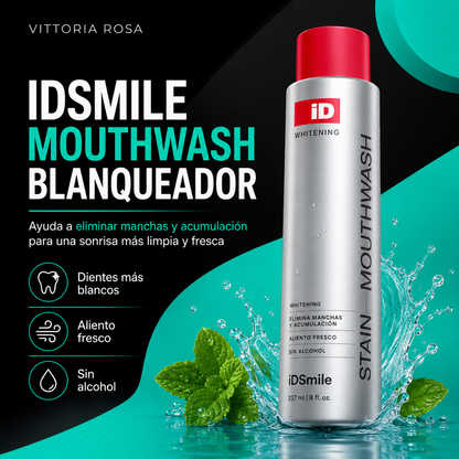 iDSmile | Enjuague Bucal Blanqueador, Limpieza Visible y Aliento Fresco