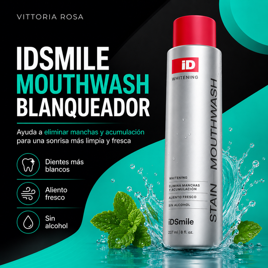 iDSmile | Enjuague Bucal Blanqueador, Limpieza Visible y Aliento Fresco